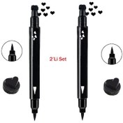 Resim Cosmetichane Kalp Desenli Çift Taraflı Eyeliner 2'li 