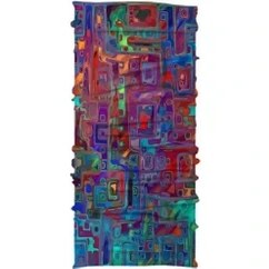 Resim Renkli Geometrik Desen Maske 4 Mevsim Motosiklet ve Outdoor Bandana - Balaklava DN0384 