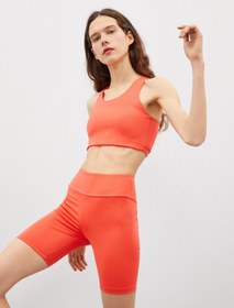 Resim Bisiklet Şortu Yüksek Bel Biker Tayt 