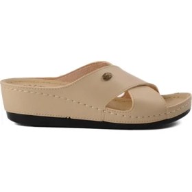 Resim Bento Ayakmod Bento 15.032 Bej Kadın Dolgu Topuk Terlik 