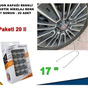 Resim Sivri Mermi Tip Bijon Kapağı Krom Plastik Nikelaj Renk 17 Mm 20 Adet - 