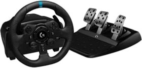 Resim Logitech G G923 Yarış Direksiyonu, Xbox Series X|S, Xbox One ve Bilgisayar için, 1000 Hz’ye Varan Güç Tepkili TRUEFORCE, Pedal, Çift Debriyajlı Kalkış Kontrolü, Gerçek Deri Direksiyon Kaplaması, Siyah 