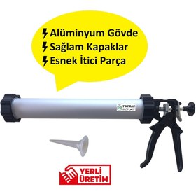 Resim Poyraz Bioplast Profesyonel Sosis Silikon Tabancası Uzun 600ml 