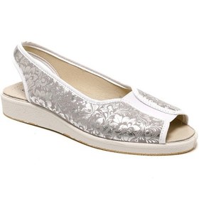 Resim Sandalet Kadın 983 Green Life Stretch Women's Footwear Silver Silver Gri 
