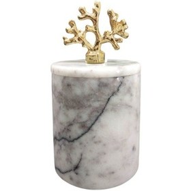 Resim Leylak Mermer Pamukluk-kapaklı Organizer-kutu-gold Aksesuarlı 