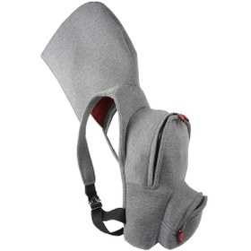 Resim Morikukko Okula Dönüş Basic Gri Bordo Sabit Kapüşonlu Kumaş Okula Dönüş Küçük Çocuk Anaokulu Sırt Çantası Gri 