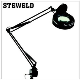 Resim Steweld 8064-1cp 5d Esd Floresanl Işıklı Masa Mengeneli Büyüteç 