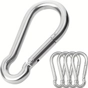 Resim 304 Paslanmaz Çelik Yay Snap saç tokası - Hızlı Bağlantı Anahtarlık, Köpek Tuzakları, Kuş Kafesleri ve Saksılar için Çeşitli Boyutlar M4/M6/M8/M10/M12 - Ev Spor Ekipmanları ve Açık Hava Sporları için Dayanıklı, Güvenli Bağlantı 
