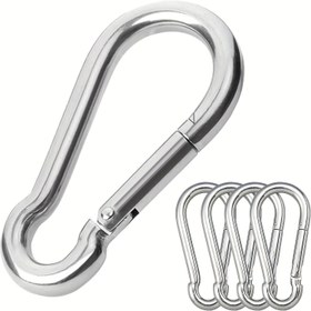 Resim 304 Paslanmaz Çelik Yay Snap saç tokası - Hızlı Bağlantı Anahtarlık, Köpek Tuzakları, Kuş Kafesleri ve Saksılar için Çeşitli Boyutlar M4/M6/M8/M10/M12 - Ev Spor Ekipmanları ve Açık Hava Sporları için Dayanıklı, Güvenli Bağlantı 