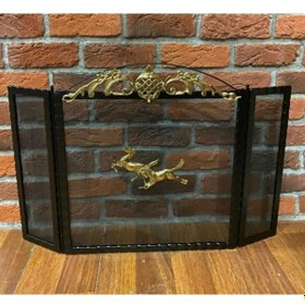 Resim At Desenli Şömine Siperlik . Şömine Aksesuarları 