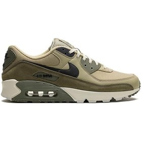 Resim Nike Air Max 90 Leather Sneaker Green Hakiki Deri Erkek Günlük Spor Ayakkabı Yeşil Yeşil 