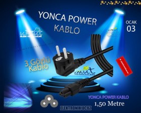 Resim PC BİLGİSAYAR LAPTOP YONCA POWER KABLOSU 1.5 METRE YONCA POWER KABLO 1,5 METRE GÜÇ KABLOSU - HsYn - 