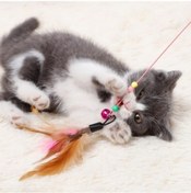 Resim Büro Ev Evcil Hayvanı İçin 90cm Kedi Oyun Oltası 