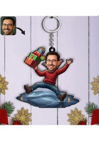 Resim Bk Gift Kişiye Özel Erkek Yılbaşı Karikatürlü Ahşap Anahtarlık -10, Yeni Yıl Hediyesi, Yılbaşı Hediyesi Kobitmeyencom35811 Bk Gift 