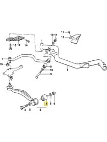 Resim Heropar Bmw Uyumlu E24 E28 E31 E32 E34 E53 ve E83 Ön Alt Kol Burcu 31121124622 