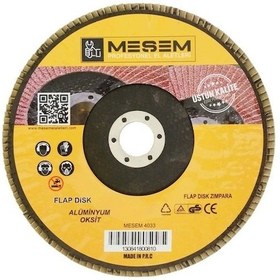 Resim Meşem Metal Ahşap Flap Disk Zımpara 100 Kum 115x22 Mm 