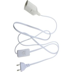 Resim Nidage Kablolu Duy Fiş E27 Aç Kapa Anahtarlı 1,5 Metre Beyaz 1667 