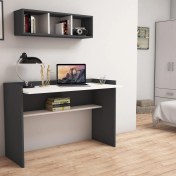 Resim Bimossa Firuze Raflı Çalışma Masası Antrasit 
