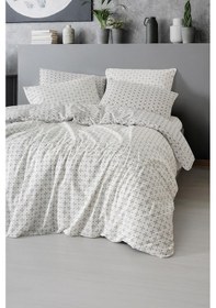 Resim Mix & Match Bloom %100 Pamuk Çift Kişilik Nevresim Seti Gri 
