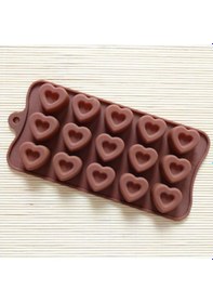 Resim Silikon Kalıp Kalp Ortası Şekilli 15 Li 