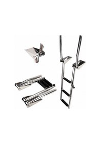 Resim Erol Tutamaklı Teleskopik Merdiven 3 Basamaklı Platform Üstü 254x879 mm 