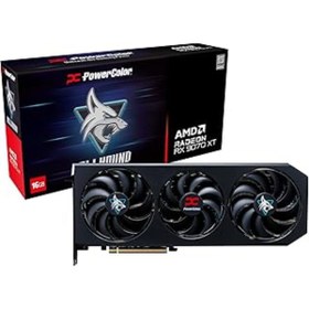 Resim Qedii Powercolor Hellhound Amd Radeon Rx 9070 Xt 16 Gb Gddr6 