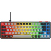 Resim Rampage Yoru Mini Type-c Bağlantılı Red Swich Q Mekanik Gaming Oyuncu Klavye Gri/siyah 