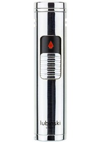 Resim Lubinski Lion Slim Delicili Üç Torch Puro Çakmağı Silver 