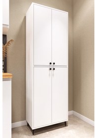 Resim Ases Mobilya Ases E51 Çok Amaçlı Dolap Mutfak Dolabı , Banyo Dolabı , Kiler Dolabı , Ayakkabılık Dolabı Beyaz Beyaz 