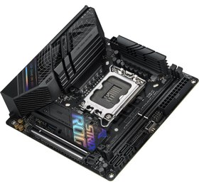 Resim ASUS MB ROG STRIX B760-I GAMING WIFI INTEL B760 LGA1700 DDR5 7600 DP HDMI 2x M2 USB3.2 AX WiFi BT AURA RGB 2.5Gbit LAN MINI ITX ASUS 5X PROTECTION III 