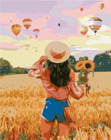 Resim Sayılarla Boyama Seti - Balonlu Bir Gün - 60x75 