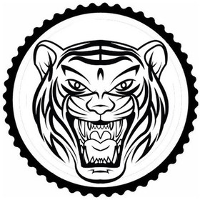 Resim Kaplan Tasarım 6.model Sticker 10 X 10 Cm 