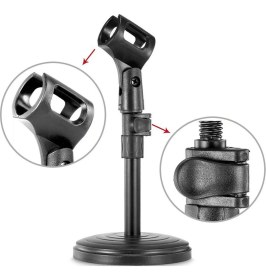 Resim Mini Mikrofon Tutucu Stand Portatif Kolay Kullanım 