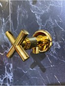 Resim İSAOĞLU YAPI Premium Parlak Gold Taharet Musluğu 