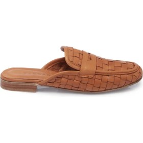 Resim Tergan Taba Hakiki Deri Kadın Terlik - K25Y1TR67963-L8R 