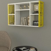 Resim Remaks Terek Remaks Dekoratif Duvar Rafı Sarı 