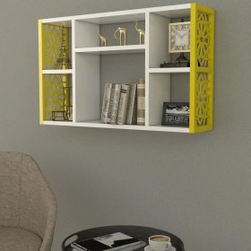 Resim Remaks Terek Remaks Dekoratif Duvar Rafı Sarı 