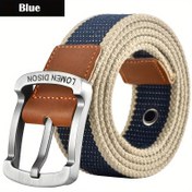 Resim 1 adet Erkek Casual Kanepe Kemer ile Alüminyum Pin Toka - Moda Geniş Webbing Bel Bağlantıları için Antrenman Pantolon ve Outdoor Aktiviteler 