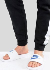 Resim Nike Futura Benassi Slide White-Blue Unisex Beyaz-Mavi Terlik Tek Bantlı 