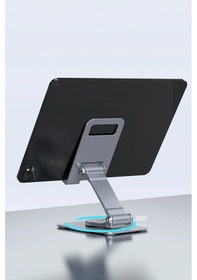 Resim Thentech Akıllı Telefon Tablet Standı Metal Tam Tur Dönebilen Sağlam Güçlü Stand 