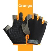 Resim Xifu Shop C Turuncu Tarzı S Beden Cinsiyetler Arası Parmaksız Eldiven Kaymaz Dar Şok Emici Giymek Eldiven Açık Hava Sporları Binicilik Erkek Eldivenleri Guantes Invierno Mujer (Yurt Dışından) 