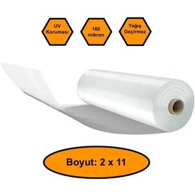 Resim 160 Micron Naylon Örtü, Şeffaf Su Geçirmez Naylon, 2x11 Metre 
