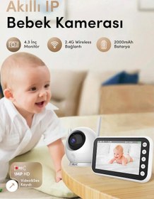 Resim Blic Blm-34 4.3 Ekranlı Kablosuz Ip Bebek Kamerası - Gece Görüşü 