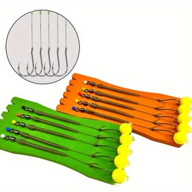 Resim 5 adet Boilie Pop-Up Hooklink ile Sazan Balıkçılığı Takımları - Hazır Bağlanmış Saç Takımları, Çengelli Misina, Karbon Çelik Kancalar, Huzurlu Su ve Durgun Su Balıkçılığı için İdeal, Durgun Su Balıkçılığı Ekipmanları | Canlı Takımlar | Dayanıklı Balıkçılık Kancaları, Sazan Balıkçılığı Malzemeleri 