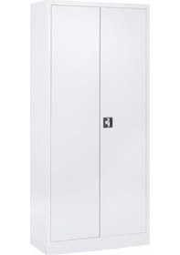 Resim Tam Boy Açık Gri Dosya Dolabı Metal 198Cm (Klasör Dolabı) 