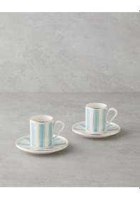 Resim English Home Serenade Bone Porselen 4 Parça 2 Kişilik Kahve Fincan Takımı 90 Ml Mavi Gold Altın - Mavi 