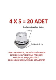 Resim Focus Bijon Somunu Krom Yüksüklü 20 Adet 19Mm 263688214 