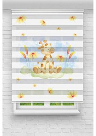 Resim Perdecizade Enxboy Zürafa Dijital Baskılı Zebra Perde-cocuk Odası-stor Perde Pz-962 Renkli 