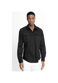 Resim Tudors Slim Fit Gündelik Denim Erkek Siyah Gömlek-20192-siyah Siyah 