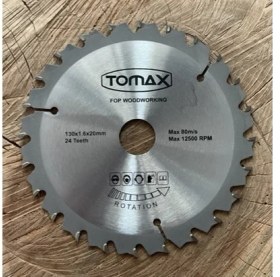 Resim Tomax 130 mm Elmas Testere Ahşap Mdf Sunta Kesici Göbek 20 mm 